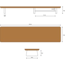 Fagus Wood Monitör Yükseltici, Monitör Standı, Ahşap Ekran Yükseltici (Meşe)