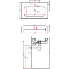 Artceram Lavabo Artceram Lafontana 74X45 Beyaz Kırmızı