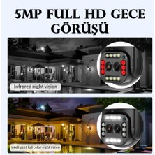 Yoosee Ys-16 Dual Cam 5mp 1080P Full Hd 4K Çift Lensli Kızıl Ötesi Gece Görüşlü Güvenlik Kamerası