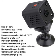 Shenzhen Xin Xin Hdq9 Mini Kamera 1080P Uzak Kontrol Wifi - Siyah (Yurt Dışından)