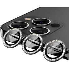 HEPTEKİLETİŞİM Apple iPhone 13 Pro Max Kamera Lens Koruyucu Renkli Taşlı Tasarım Kolay Takma Aparatlı (Cl-06)