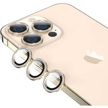 HEPTEKİLETİŞİM Apple iPhone 13 Pro Max Kamera Lens Koruyucu Renkli Taşlı Tasarım Kolay Takma Aparatlı (Cl-06)