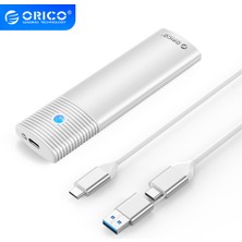 Orico Usb3.2 Gen2 10GBPS 4tb M.2 Nvme Ngff SSD Muhafaza Harddisk Kutusu, Sata Pcıe M-Key B+M Key, 2230/2242/2260/2280, Beyaz, Pwem2-G2-Wh