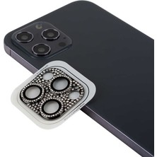 HEPTEKİLETİŞİM Apple iPhone 11 Pro Max Kamera Lens Koruyucu Parıldayan Taşlı ve Renkli Tasarım Kolay Takma Aparatlı (Cl-08)