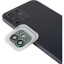 HEPTEKİLETİŞİM Apple iPhone 12 Mini Kamera Lens Koruyucu Parıldayan Taşlı ve Renkli Tasarım Kolay Takma Aparatlı (Cl-08)