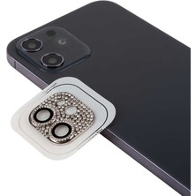 HEPTEKİLETİŞİM Apple iPhone 12 Mini Kamera Lens Koruyucu Parıldayan Taşlı ve Renkli Tasarım Kolay Takma Aparatlı (Cl-08)