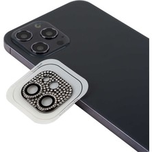 HEPTEKİLETİŞİM Apple iPhone 12 Mini Kamera Lens Koruyucu Parıldayan Taşlı ve Renkli Tasarım Kolay Takma Aparatlı (Cl-08)