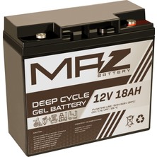 Maz Akü 12 Volt 18 Amper (Ah) Deep Cycle Jel Akü (Yeni Üretim)