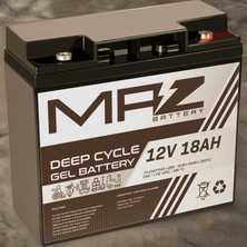 Maz Akü 12 Volt 18 Amper (Ah) Deep Cycle Jel Akü (Yeni Üretim)