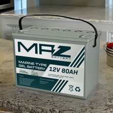 Maz Akü 12 Volt 80 Amper (Ah) Marine Jel VRLA Akü (Yeni Üretim)