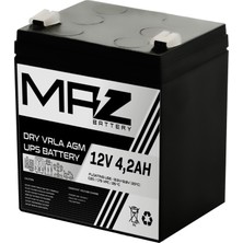 Maz Akü 12 Volt 4.2 Amper (Ah) Kuru Agm Vrla Akü (Yeni Üretim)