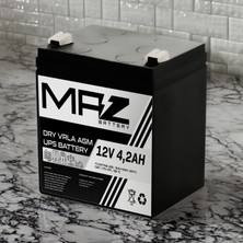 Maz Akü 12 Volt 4.2 Amper (Ah) Kuru Agm Vrla Akü (Yeni Üretim)