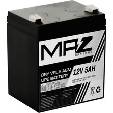 Maz Akü 12 Volt 5 Amper (Ah) Kuru Agm Vrla Akü (Yeni Üretim)