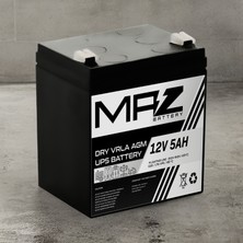 Maz Akü 12 Volt 5 Amper (Ah) Kuru Agm Vrla Akü (Yeni Üretim)