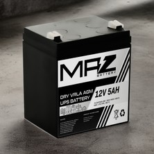 Maz Akü 12 Volt 5 Amper (Ah) Kuru Agm Vrla Akü (Yeni Üretim)