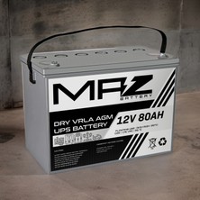 Maz Akü 12 Volt 80 Amper (Ah) Kuru Agm Vrla Akü (Yeni Üretim)