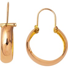 Bilezikci 14 Ayar Klasik Oval Halep Altın Küpe