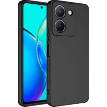 Smcase Vivo Y36 4g Kılıf Mara Lansman Silikon Mat Soft Içi Kadife Siyah