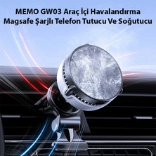 Ason Plus Memo GW03 Araç Içi Havalandırma Magsafe Şarjlı Telefon Tutucu ve Soğutucu