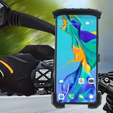 Coverzone Bisiklet Motosiklet ve Scooter Için Gidon Uyumlu Telefon Tutucu 4.5-7.2 Modellere Uyumlu Kolay Kurulum ve Kullanım A-551-BY