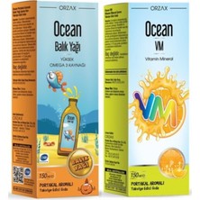 Orzax Ocean Portakallı Balık Yağı 150 ml - Vm İkili Paket