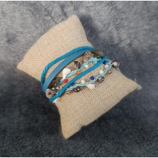 HD Marketim Bileklik Halhal Plaj Deniz Kabuklu Boncuklu Ayarlanabilir Çoklu Bileklik Kadın Kız Hediye Takı