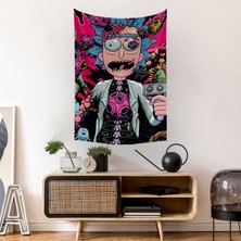 Vagonik Rick And Morty Kozmik Psychedelic Duvar Örtüsü Halısı