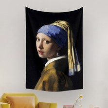 Vagonik Inci Küpeli Kız Johannes Vermeer Duvar Örtüsü Halısı