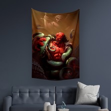Vagonik Hellboy Dc Duvar Örtüsü Halısı