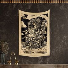 Vagonik Tarot Kartı Queen Of Stars Duvar Örtüsü Halısı