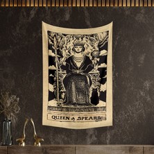 Vagonik Tarot Kartı Queen Of Spears Duvar Örtüsü Halısı