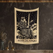 Vagonik Tarot Kartı Queen Of Blades Duvar Örtüsü Halısı
