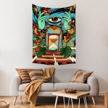 Vagonik Kozmik Göz Psychedelic Duvar Örtüsü Halısı