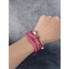 HD Marketim Bileklik Halhal  Plaj Deniz Kabuklu Boncuklu Ayarlanabilir Çoklu Bileklik