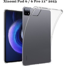 TEKNETSTORE Xiaomi Pad 6 / 6 Pro 11'' Inç 2023 (6 GB / 8 GB / 128 Gb) Uyumlu Şeffaf Koruyucu Tablet Kılıfı