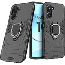 Microcase Realme C55 Batman Serisi Yüzük Standlı Armor Kılıf - Siyah AL3349