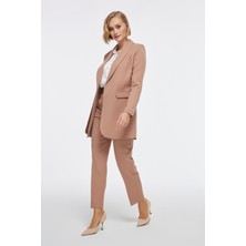 Semperiba Cep Detaylı Pantolonlu Camel Takım