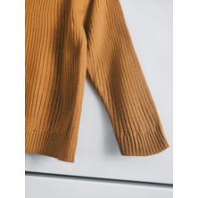 Meriç Bebe  Fitilli Yarım Balıkçı Yaka Slim Fit Esnek Triko Body