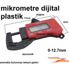 Yıldırım Nalbur Mikrometre Dijital 0-12.7mm Kumpas Mikro Metre Plastik