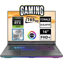 Asus Rog Strix G16 G614JV-N3159A11 I7-13650HX 64GB 512SSD+1TBSSD RTX4060 16" Fullhd+ Freedos Taşınabilir Bilgisayar