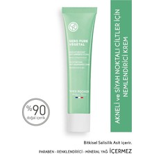 Yves Rocher Akneye Eğilimli Ciltler İçin Sebo Pure Vegetal Jel Krem - Çinko & Bitkisel Salisilik ASİT & ALLANTOİN - 40 gr