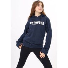 Pengai Lacivert Yazı Nakışlı Kapüşonlu Kız Çocuk Sweatshirt 16445