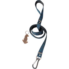 Balkonda Köpek gezdirme tasması mavi siyah kordon uzunluk:120cm genişlik:2,5cm dog leash B4-3