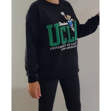 Mint Oversize Model, Punch Detaylı  Spor Şık Sweatshirt