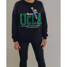 Mint Oversize Model, Punch Detaylı  Spor Şık Sweatshirt