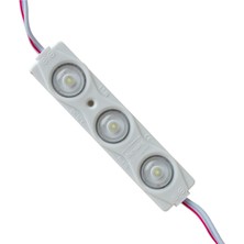 Zembil 5 Adet Beyaz 12V 1.5W 3 Ledli Mercekli Parmak LED Modül 2835 Smd