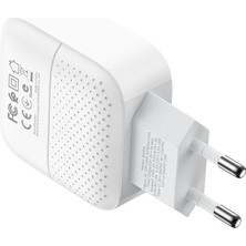 Borofone iPhone Samsung Uyumlu 18W Pd Fast Charge Usb-C Pd, Qc 3.0 Hızlı Şarj Adaptörü BA46A