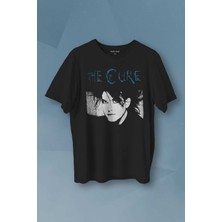 Kendim Seçtim The Cure Robert Smith Vintage Kısa Kollu Baskılı Siyah T-Shirt Tişört