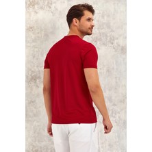 Smile Guerdy Erkek Tişört - Bordo