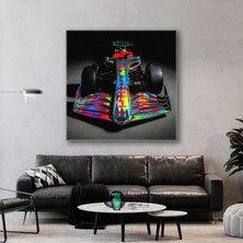 Balkonda Duran Elbiseli Zarif Kadın Yağlı Boya Efektli Kare Kanvas Tablo